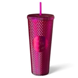 NWT Starbucks 2022 Fall Berry Bling Diamond Studded Cold Cup Tumbler 24oz Venti